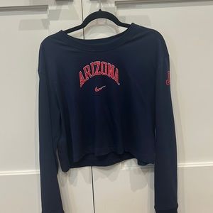 University of Arizona cropped long sleeve